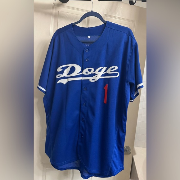 Dogecoin Baseball Jersey - Picture 1 of 6